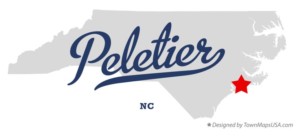Map of Peletier North Carolina NC