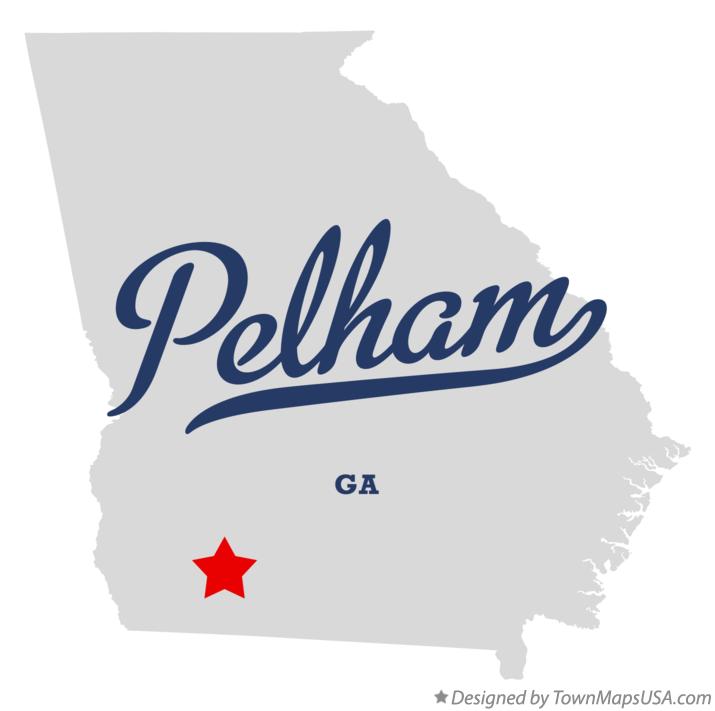 Map of Pelham Georgia GA