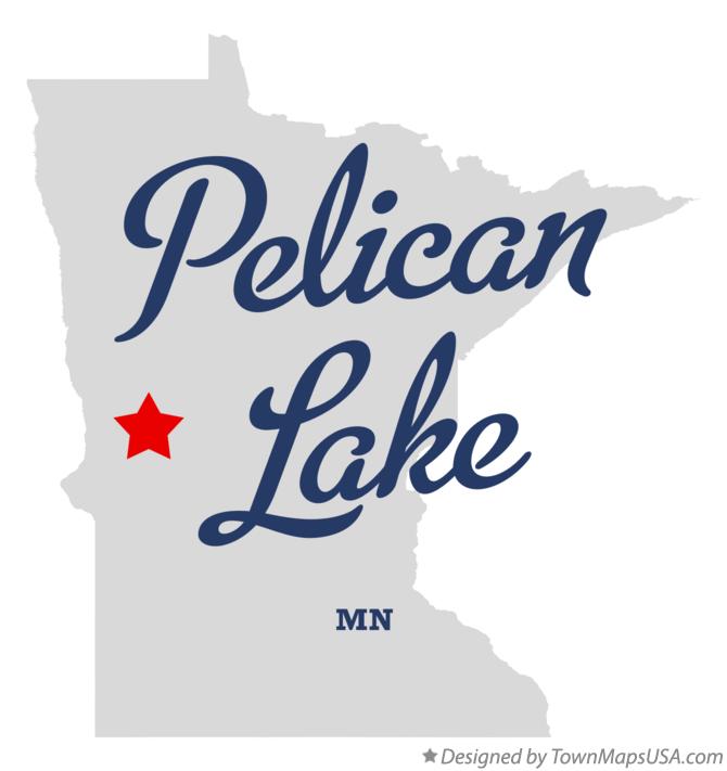 Map of Pelican Lake Minnesota MN