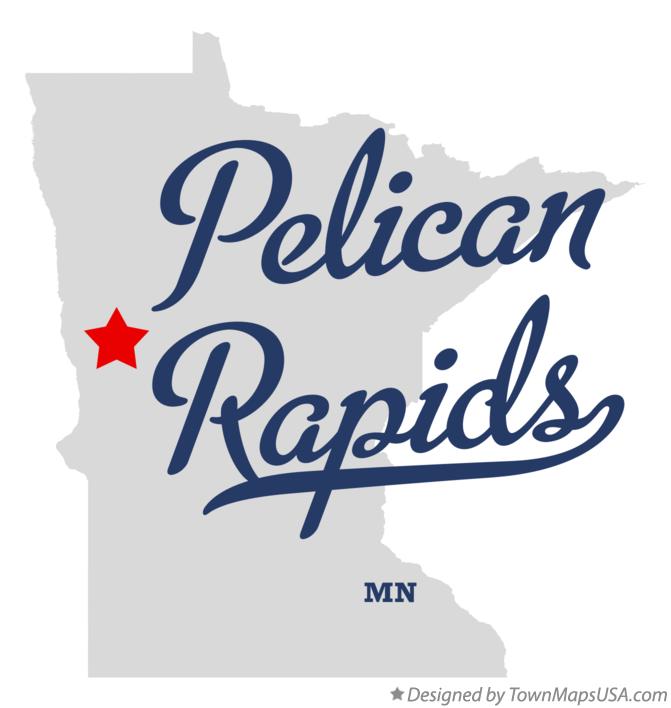 Map of Pelican Rapids Minnesota MN