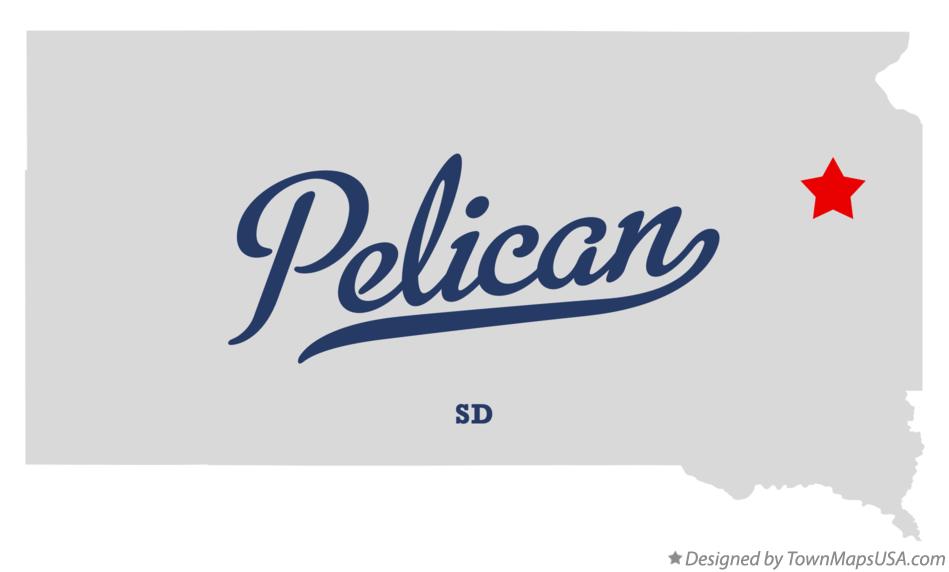 Map of Pelican South Dakota SD