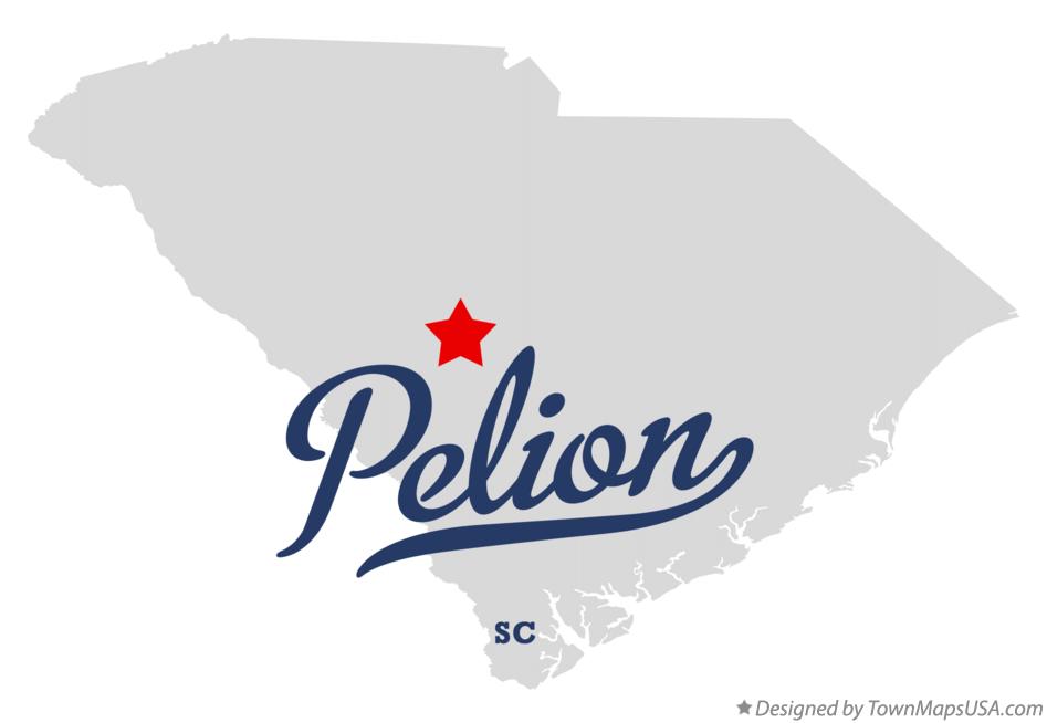 Map of Pelion South Carolina SC