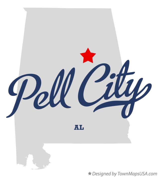 Map of Pell City Alabama AL