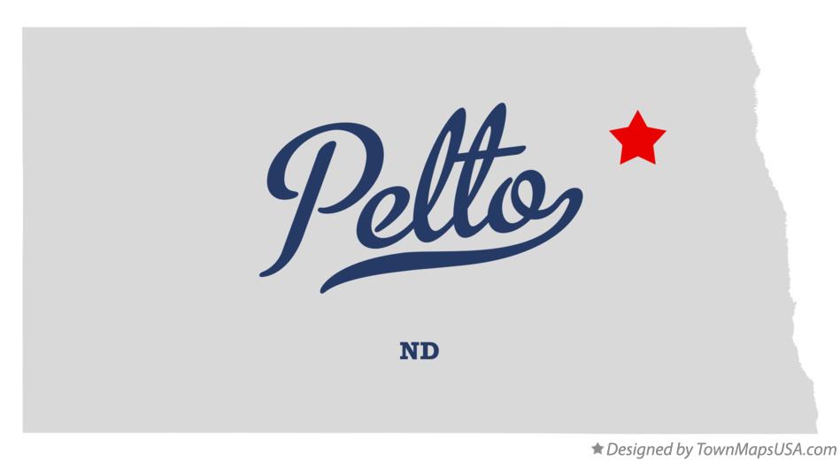 Map of Pelto North Dakota ND