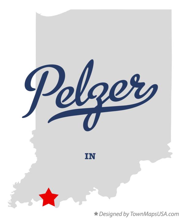 Map of Pelzer Indiana IN