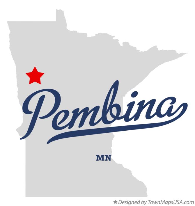 Map of Pembina Minnesota MN