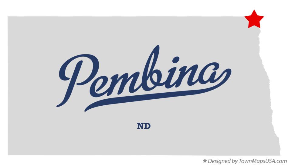 Map of Pembina North Dakota ND