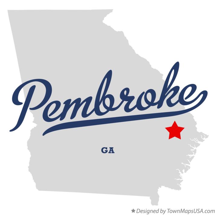 Map of Pembroke Georgia GA