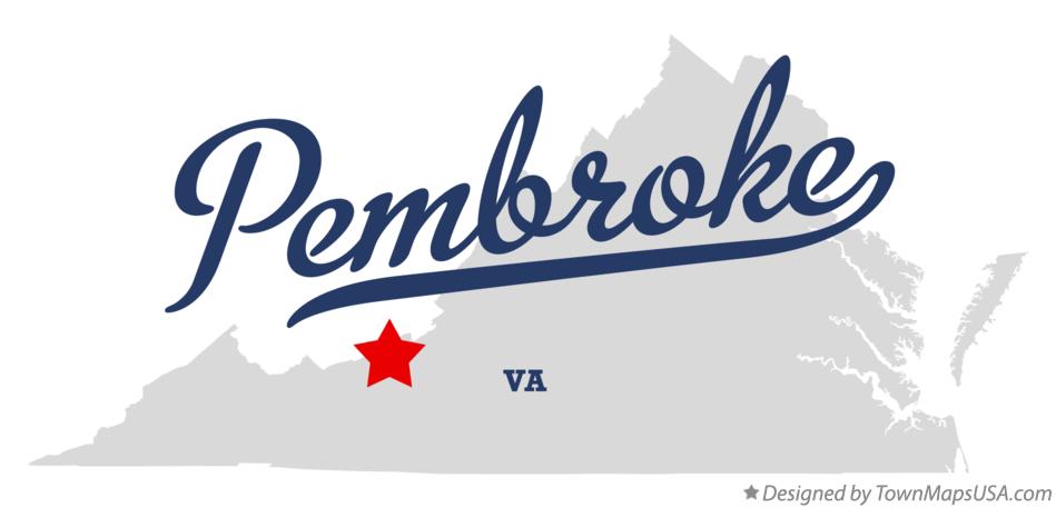 Map of Pembroke Virginia VA
