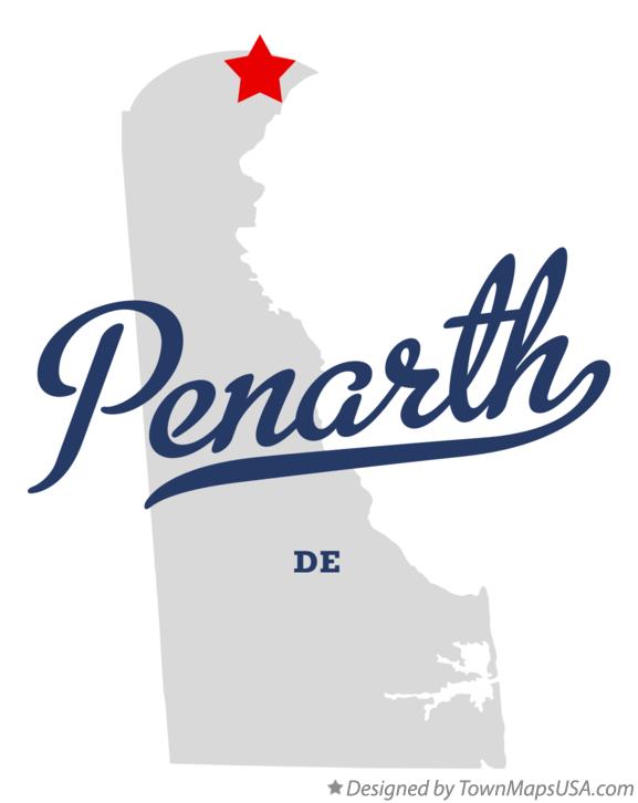 Map of Penarth Delaware DE