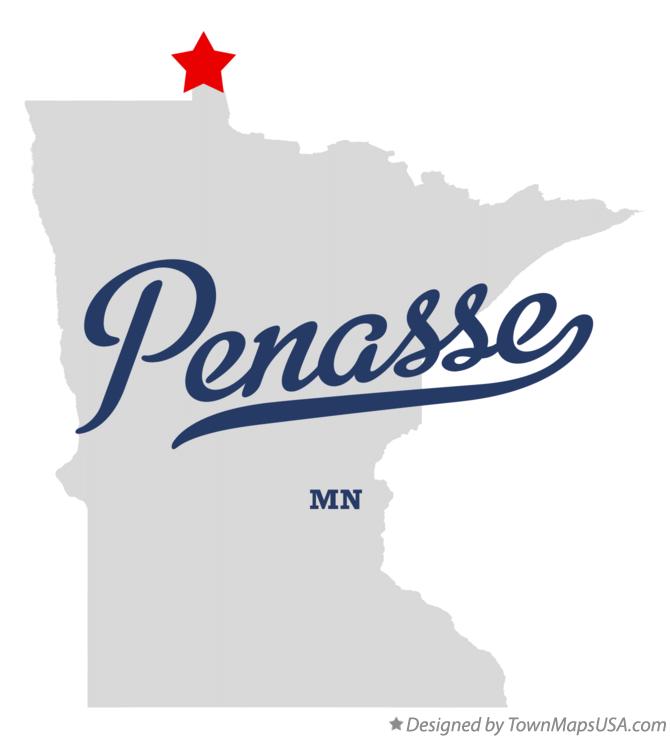 Map of Penasse Minnesota MN