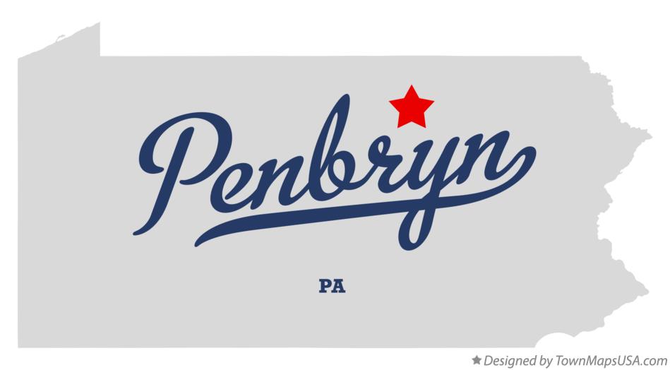 Map of Penbryn Pennsylvania PA