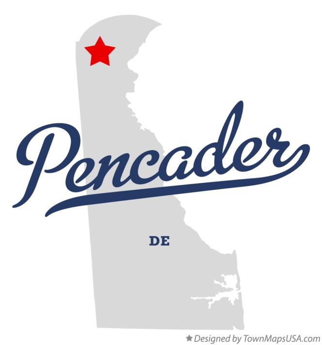Map of Pencader Delaware DE