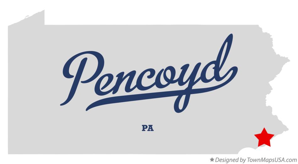 Map of Pencoyd Pennsylvania PA