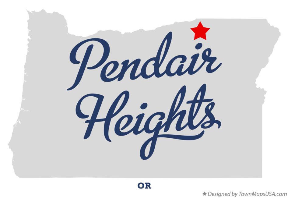 Map of Pendair Heights Oregon OR