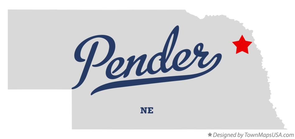 Map of Pender Nebraska NE