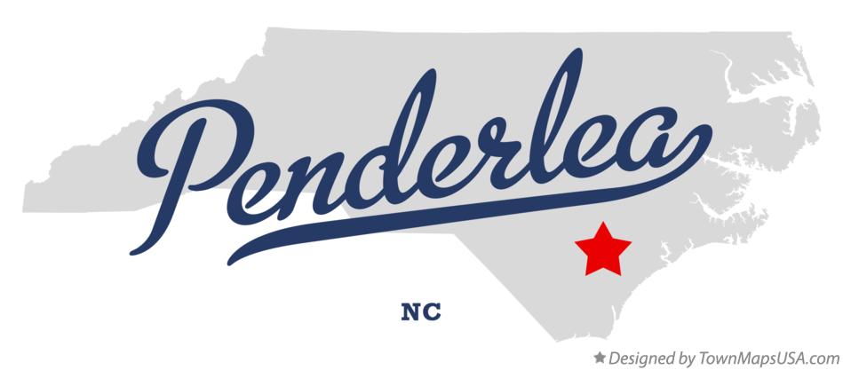 Map of Penderlea North Carolina NC