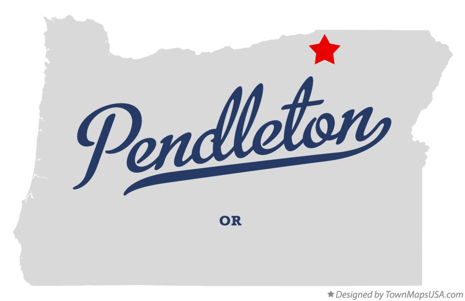 Map of Pendleton Oregon OR