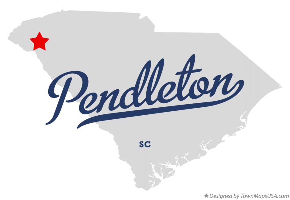 Map of Pendleton South Carolina SC