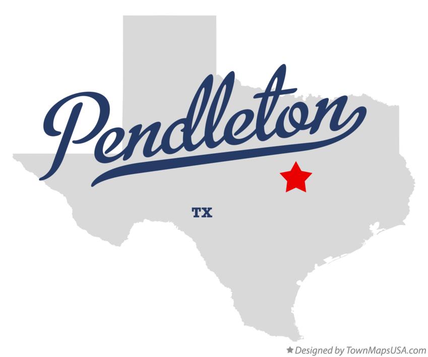 Map of Pendleton Texas TX