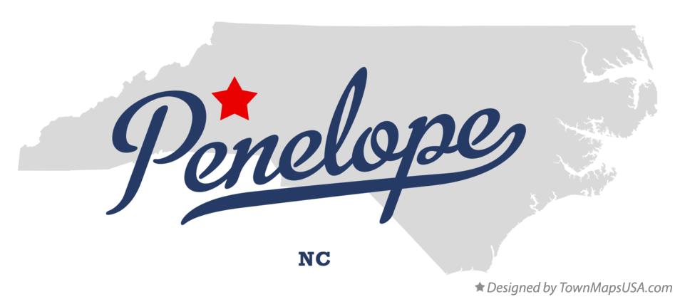 Map of Penelope North Carolina NC