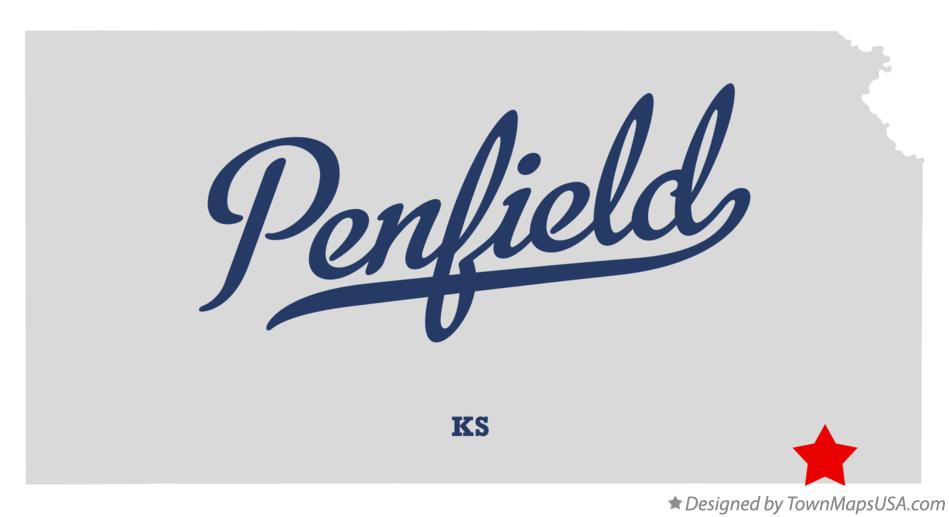Map of Penfield Kansas KS