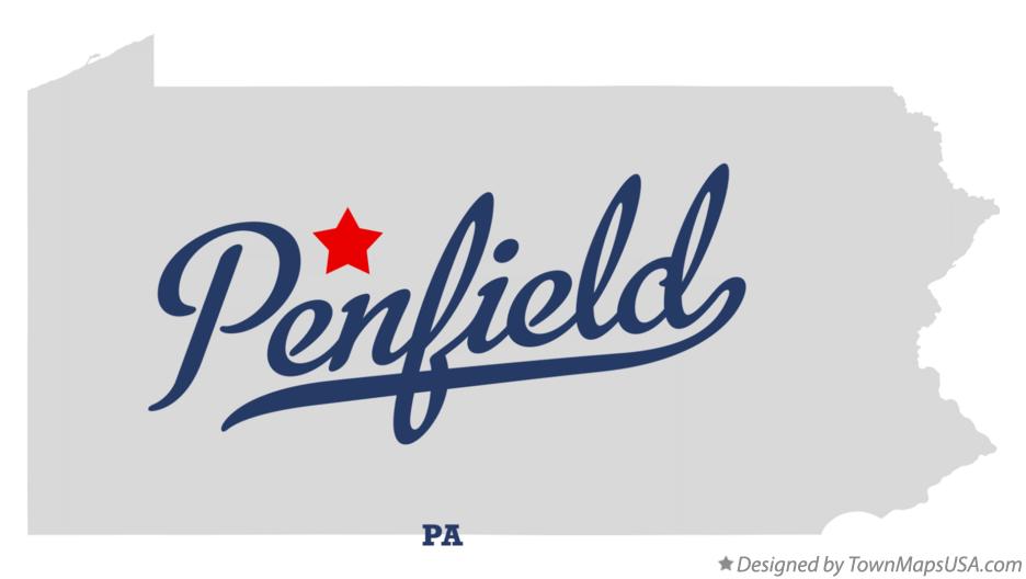 Map of Penfield Pennsylvania PA