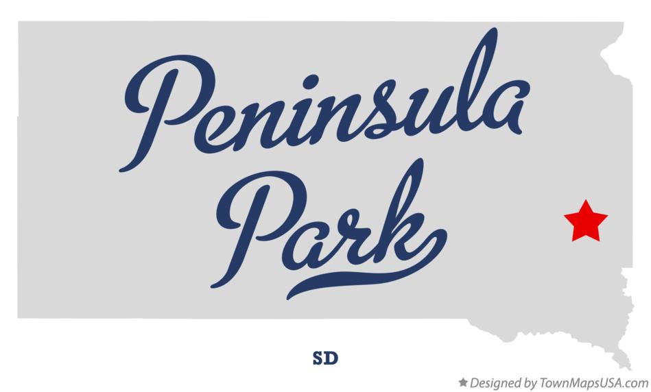 Map of Peninsula Park South Dakota SD