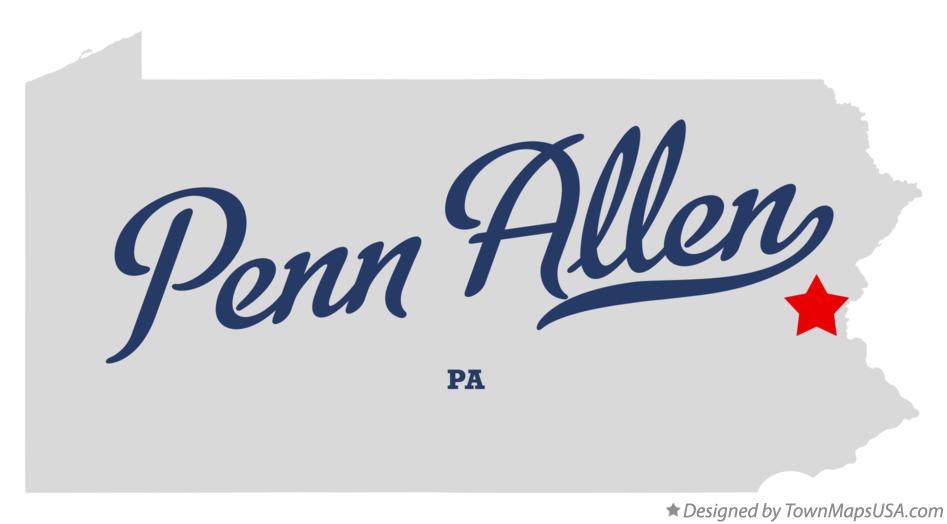 Map of Penn Allen Pennsylvania PA