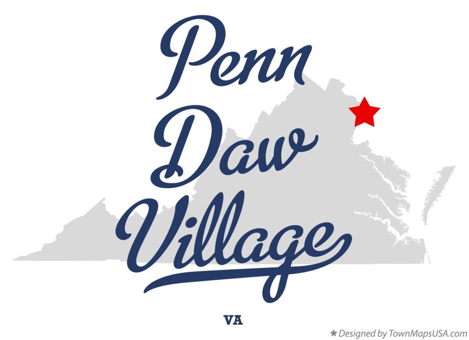 Map of Penn Daw Village Virginia VA