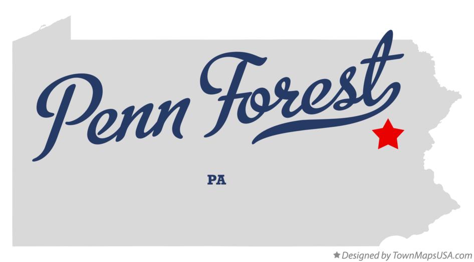 Map of Penn Forest Pennsylvania PA