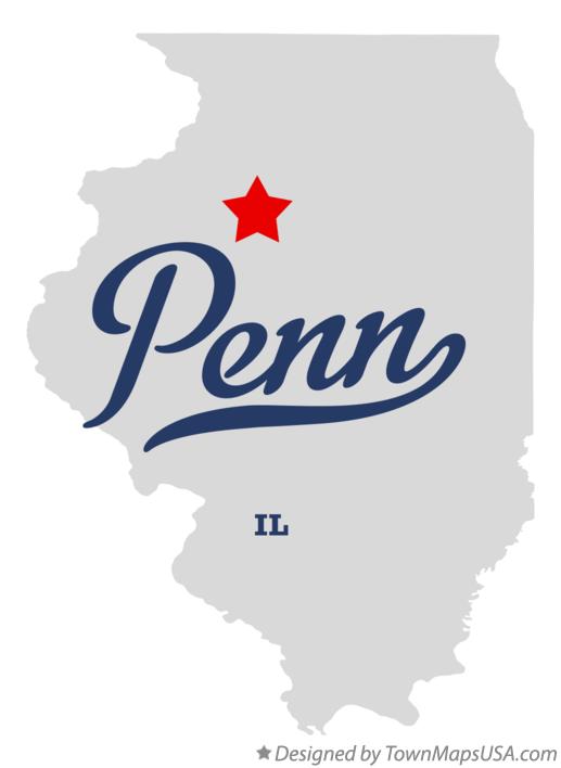 Map of Penn Illinois IL