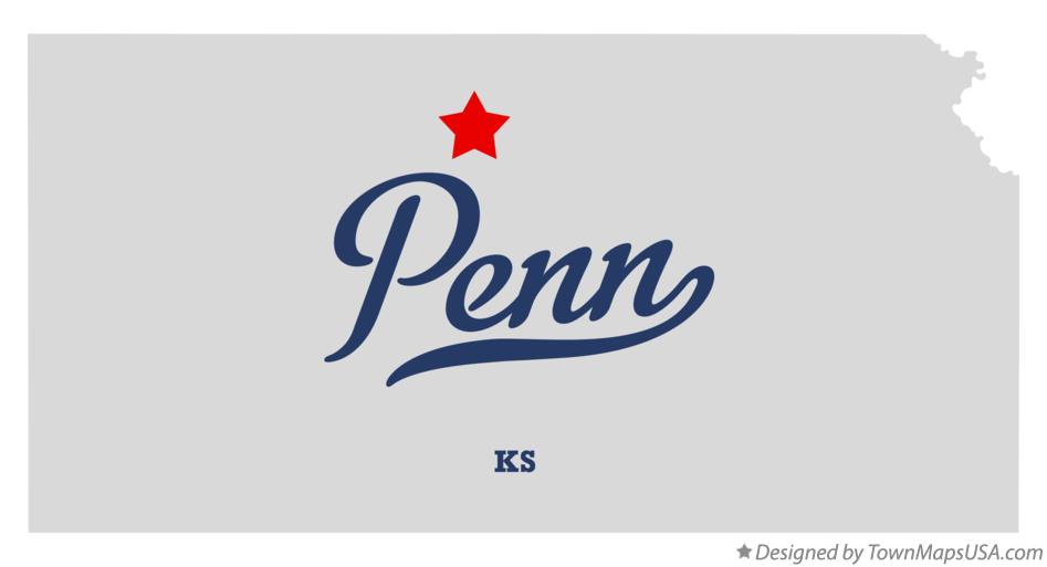 Map of Penn Kansas KS