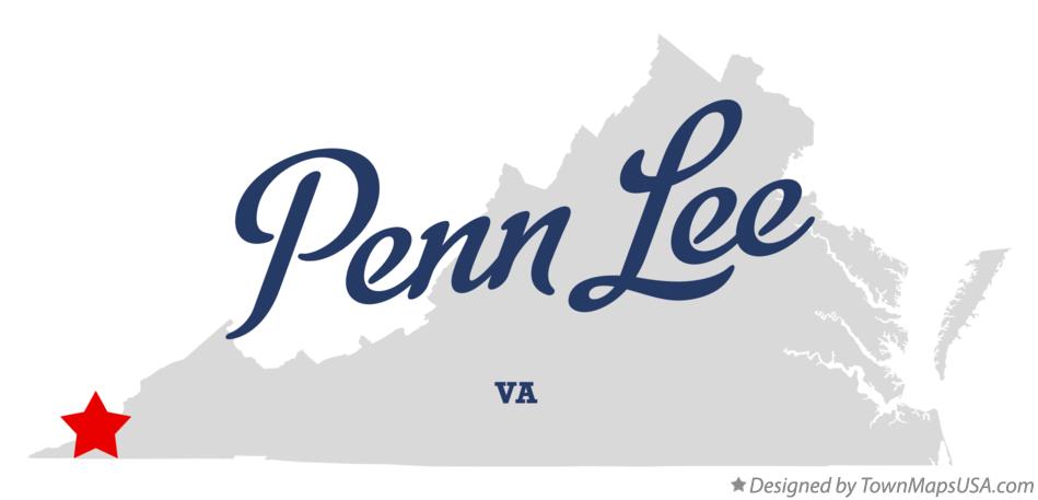 Map of Penn Lee Virginia VA