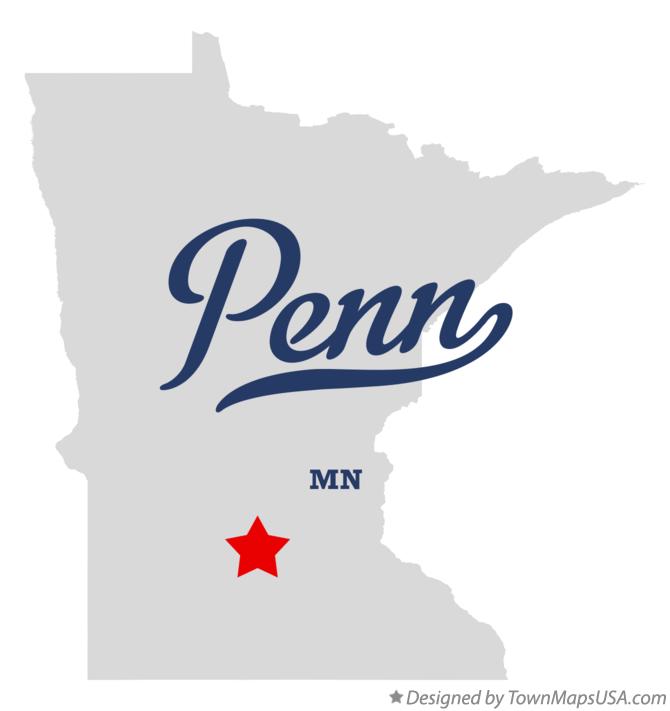 Map of Penn Minnesota MN