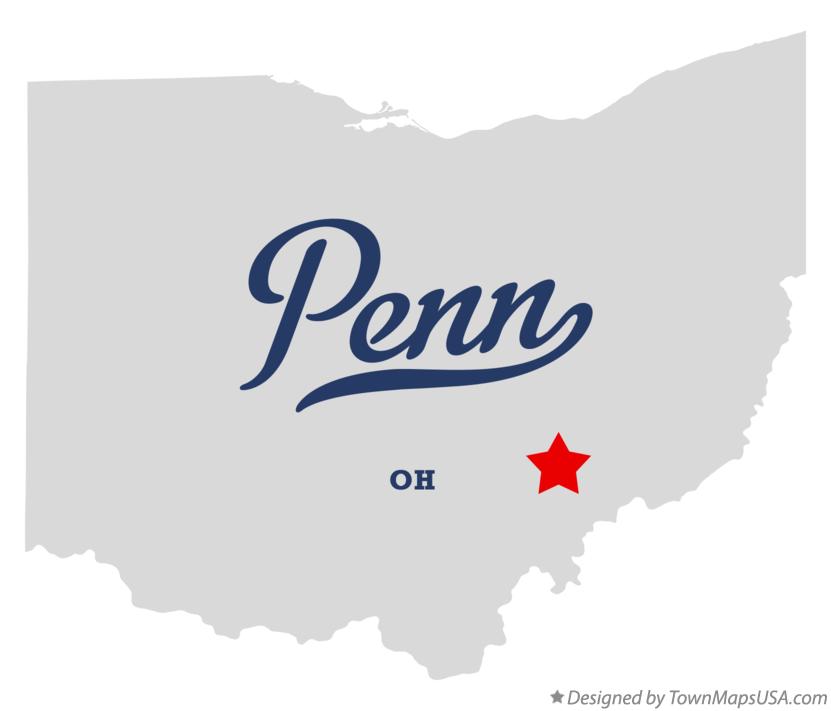 Map of Penn Ohio OH