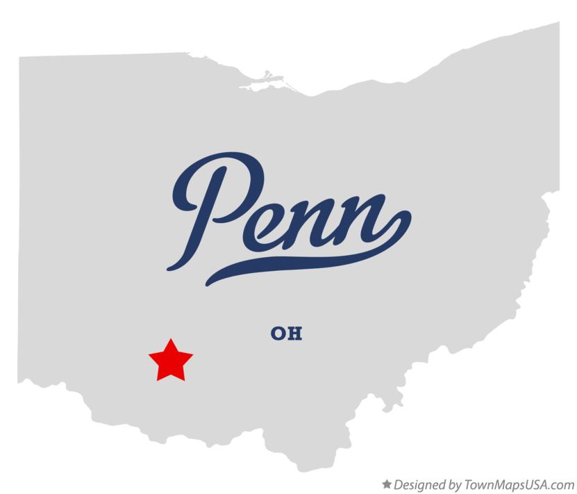 Map of Penn Ohio OH