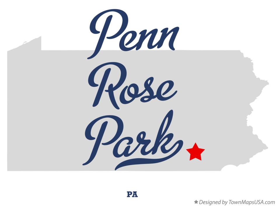 Map of Penn Rose Park Pennsylvania PA
