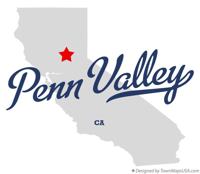 Map of Penn Valley California CA