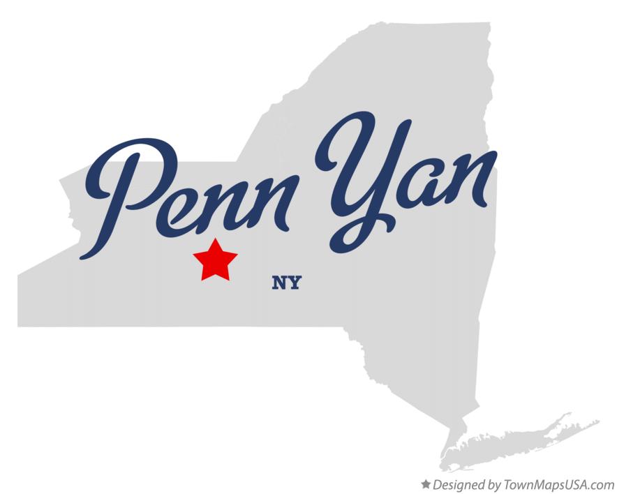 Map of Penn Yan New York NY