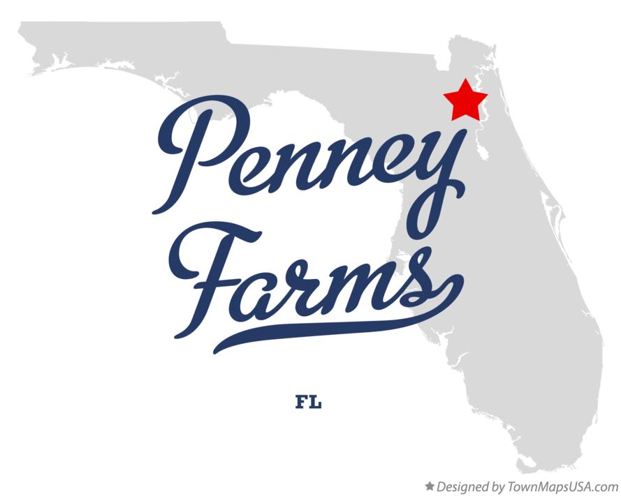 Map of Penney Farms Florida FL