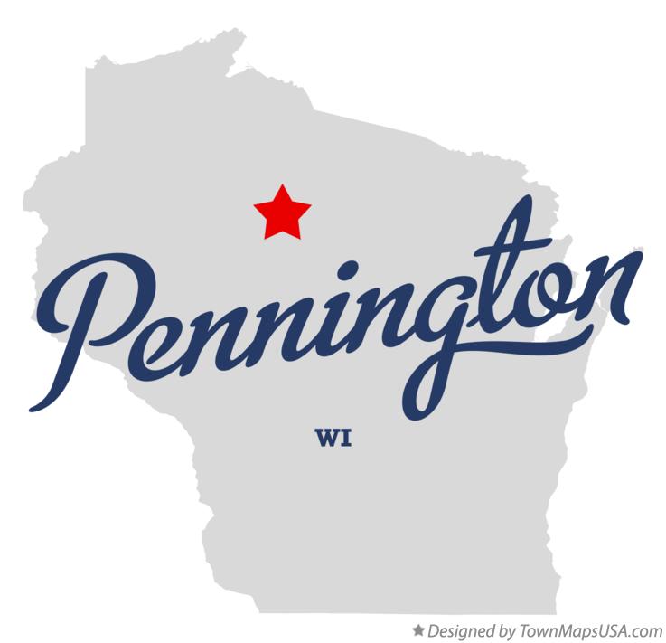 Map of Pennington Wisconsin WI