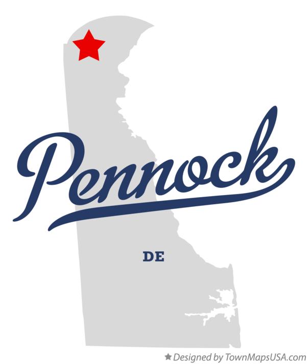 Map of Pennock Delaware DE