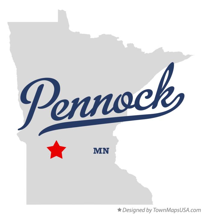 Map of Pennock Minnesota MN