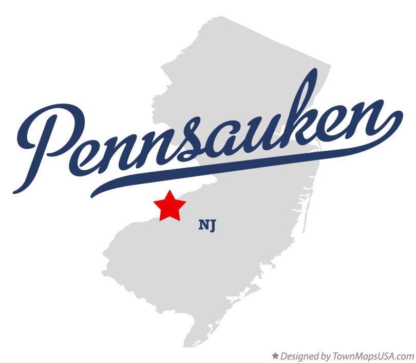 Map of Pennsauken New Jersey NJ
