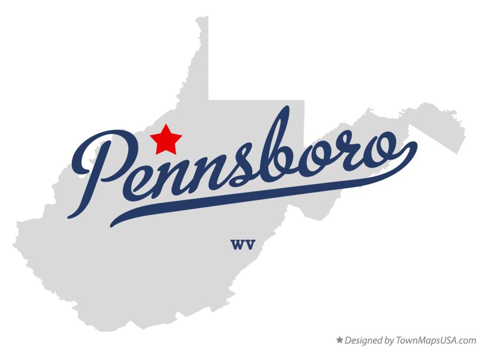Map of Pennsboro West Virginia WV