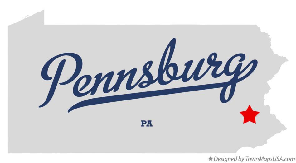 Map of Pennsburg Pennsylvania PA