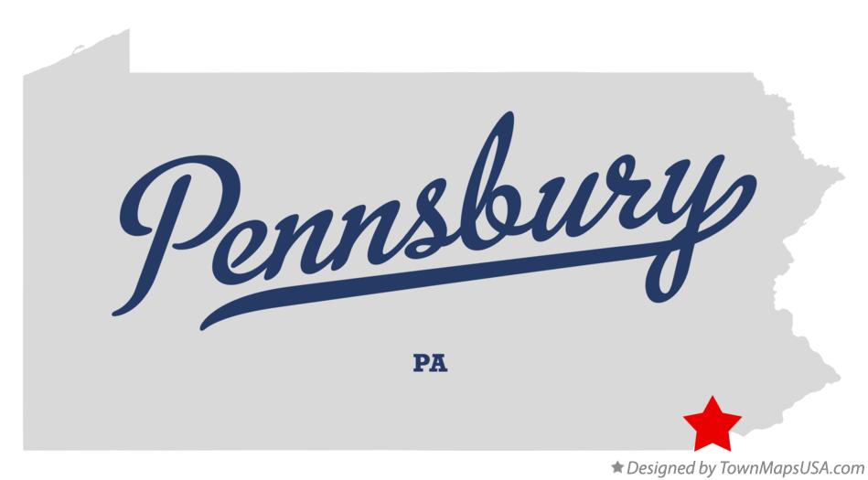 Map of Pennsbury Pennsylvania PA