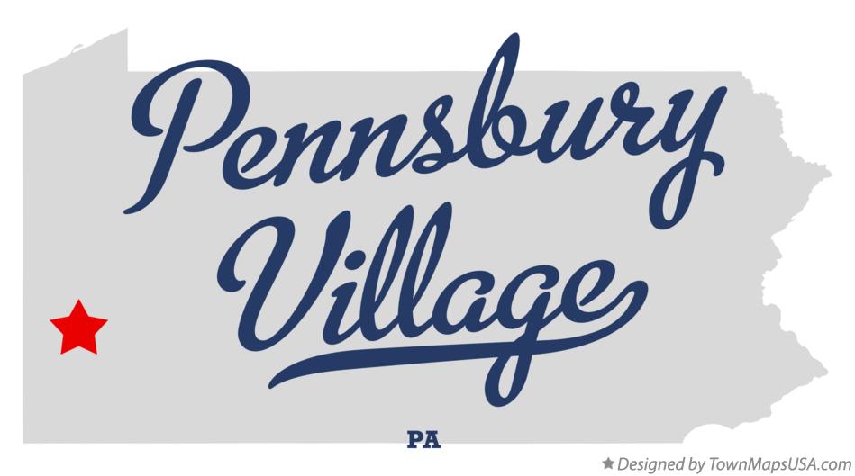Map of Pennsbury Village Pennsylvania PA
