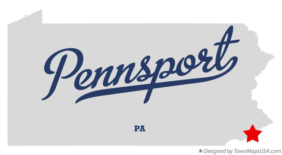 Map of Pennsport Pennsylvania PA